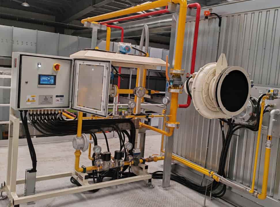Industrial combustion system for painting ovens